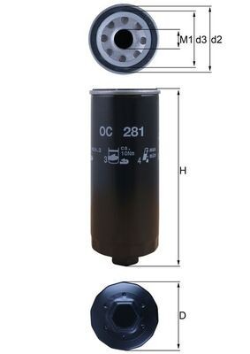 Filtru ulei MAHLE OC281