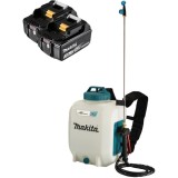 Makita DUS108Z + 2 x BL1830B - Pulverizator 5 bar 10 l + Set 2 acumulatori Li-Ion 18 V 3 Ah