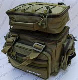 Geanta Pescuit Multifunctionala 2 in 1 Wind Blade, Accesorii, Compartimente Ajustabile, Verde Kaki, 49x24x32cm