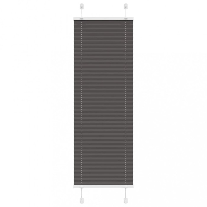 vidaXL Jaluzea plisată negru 45x100 cm Lățime țesătură 44,4cm poliester