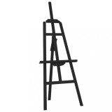 Cumpara ieftin Suport de sevalet, negru, 53,5x95x127 cm, lemn masiv de pin