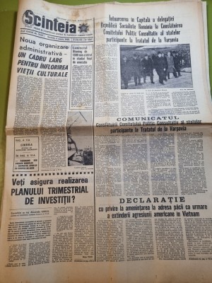 scanteia 9 martie 1968-statiunea calimanesti,art. hunedoara,cerbul de aur brasov foto