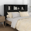 Tablie de pat cu dulap, negru, 140x18,5x104,5 cm GartenMobel Dekor, vidaXL