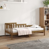 Cumpara ieftin Pat de zi, maro miere, 80x200 cm, lemn masiv de pin