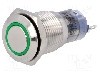 Intrerupator anti-vandalism, ON-(ON), &Oslash;16mm, ONPOW - LAS2-GQF-11E/G12V/S-P