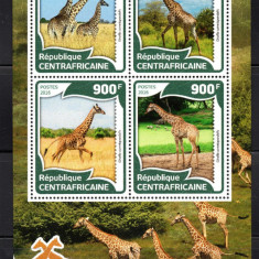 Centrafricana 2016, Fauna, serie neuzata, MNH