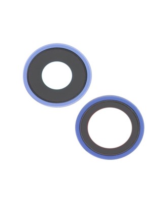 Geam Camera Set iPhone 16 , iPhone 16 Plus Albastru foto