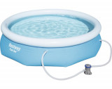 Piscina gonflabila Bestway Fast Set, dimensiune 3.05m x 76 cm, cu pompa de filtrare si recirculare