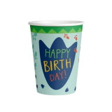 Pahare happy birthday dinozauri 250 ml