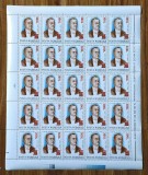 Cumpara ieftin ✅RO 2001 LP 1556 "75 de ani de la Marea Unire - supratipar "papirus"/1993" serie in coala de 25 , MNH ( posibile defecte minore pe margini ! )