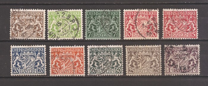 Bavaria 1916-1918 - Timbre de serviciu