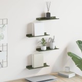 vidaXL Raft de perete cu raft 4 pcs Verde măsliniu 30 x 9 x 2,5 cm 8003945