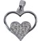 Pandantiv, jolie silver, argint 925, model inima in inima, pietre zirconiu, 20 x 15 mm, 1.2 g