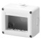 Cadru aparent Gewiss GW27003, 3 module, IP40, gri, pentru priza / intrerupator