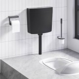 VidaXL Rezervor de toaletă cu admisie de apă pe fund, 3/6 L, negru