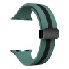 Curea silicon, compatibila Apple Watch 9|8|7|6|5|4|3|2|1 Series, 41mm|40mm|38mm, Jade Stripe