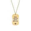 Colier Argint 925 Placat Aur 24K, Dog Tag Personalizat Profesor/Invatator - Cadou Graduare Bijuterie Unicat
