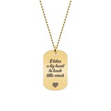 Graduatio - Colier personalizat dog tag profesor invatator din argint 925 placat cu aur galben 24K