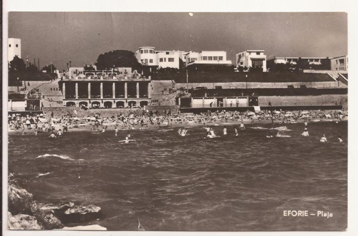 Carte Postala veche - Eforie, Plaja, circulata 1961