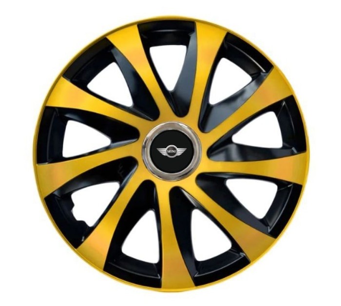 Set 4 capace roti Drift extra gold R15 pentru gama auto Mini Cooper