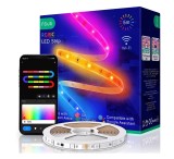 Banda LED RGBIC inteligenta Nous F4, Wi-Fi, sincronizare muzica, control vocal, 18W, lumina colorata, 5m, Resigilat, Grad A