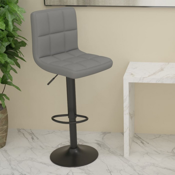 vidaXL Scaun de bar, gri deschis, material textil