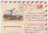 bnk ip URSS 1975 - aviatie - TU-134 pe aeroportul Volgograd - circulat spre Romania