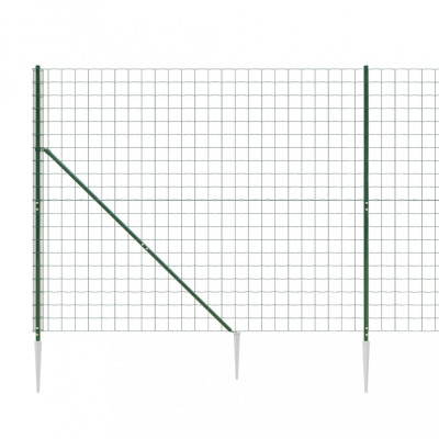 Gard plasa de sarma cu tarusi de fixare, verde, 2x25 m GartenMobel Dekor foto