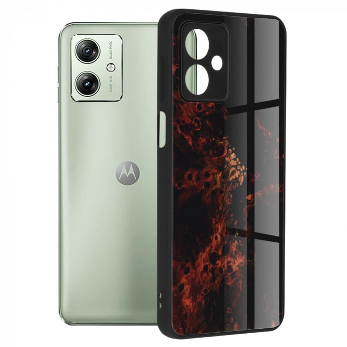 Husa Motorola Moto G54 Antisoc Personalizata Nebuloasa Rosie Glaze