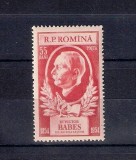 ROMANIA 1954 - 100 DE ANI DE LA NASTEREA LUI VICTOR BABES - MNH - LP 366