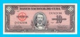 Bancnotă Cuba (pick 79) 10 Pesos 1960 aUNC serie: C874219A