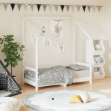 Cadru de pat pentru copii, alb, 70x140 cm, lemn masiv de pin GartenMobel Dekor, vidaXL