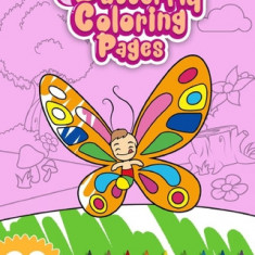 Cute Butterfly Coloring Book For Kids: Easy and Cute Style Coloring Pages of Different Butterflies: with Beautiful Wing Patterns for Boys Girls Kids A