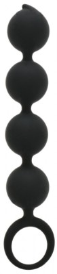 Bile Anale Lovely Beads, Silicon, Negru, 15 cm, Passion Labs, Sensations foto