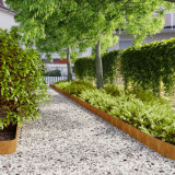 Borduri de gazon 50 buc. 15x103 cm otel Corten flexibil GartenMobel Dekor