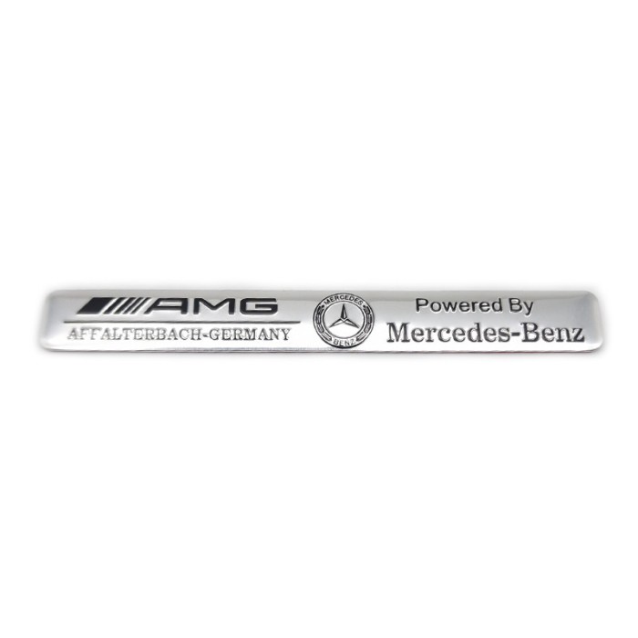 Emblema AMG pentru Mercedes, 10x1.5cm, gri