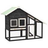 Cumpara ieftin Cusca iepuri, gri/alb,140 x 63 x 120 cm, lemn masiv de brad