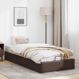 VidaXL Cadru de pat otoman fără saltea maro 90x190cm piele artificială