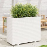 Cumpara ieftin Jardinieră de grădină, alb, 90x40x72,5 cm, lemn masiv de pin