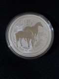 Australia 2014 - 1 dolar - Anul calului , 1 OZ - Monedă de argint, Australia si Oceania