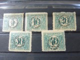 ROMANIA 1919 - TAXA DE PLATA (PORTO) - Supatipar TPT - Nestampilate, Gumate, Hartie Gri - Emisiunea Debretin (T269)