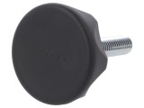 Buton de reglare ELESA GANTER &Oslash;56mm filet M10 lungime 20mm negru tehnopolimer PA
