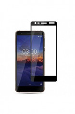 Folie Sticla Nokia 3.1 2018 Tempered GLASS Protectie Ecran 3D Rama Neagra (Frame Glue) foto