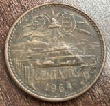 C50 - Moneda foarte veche - Mexic - 20 centavos - 1964