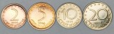 BULGARIA LOT / SET , Nr 3 - 4 buc : 2 + 5 Stotinki 2000 + 10 + 20 STOTINKI 1999