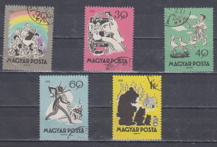 A12 S4 6 - Timbre foarte vechi - Ungaria - basme
