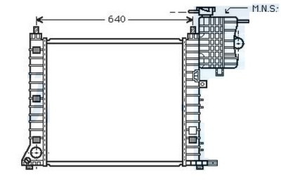 Radiator racire Mercedes Vito 113 (W638), 03.1999-07.2003, Vito/Clasa 5 (W638), 03.1999-07.2003, V200, motor 2.0, 95 kw, benzina, cutie manuala, fara foto