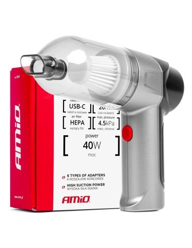 Aspirator Auto Fara Fir cu Filtru HEPA, 40W