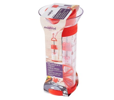Mixer Mastrad pentru prepararea aluatului lichid (crepes, vafe, clatite), 700 ml, rosu - RESIGILAT foto