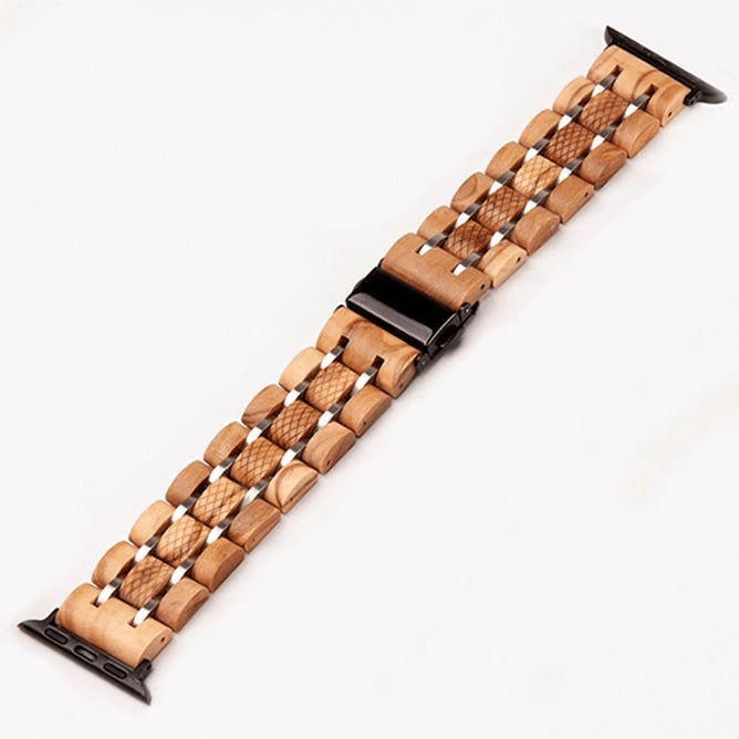 Curea Apple Watch din lemn, 42-44 mm, Maro